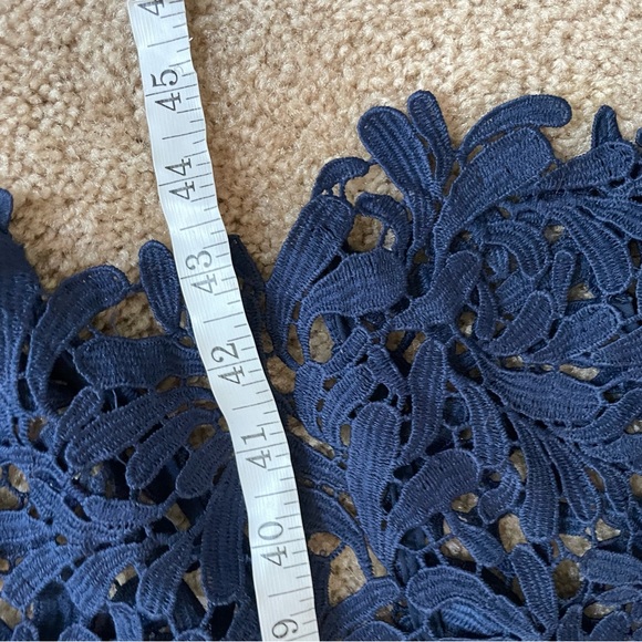 Lulus Divine Destiny Navy Blue Lace Midi Dress - Picture 7 of 8